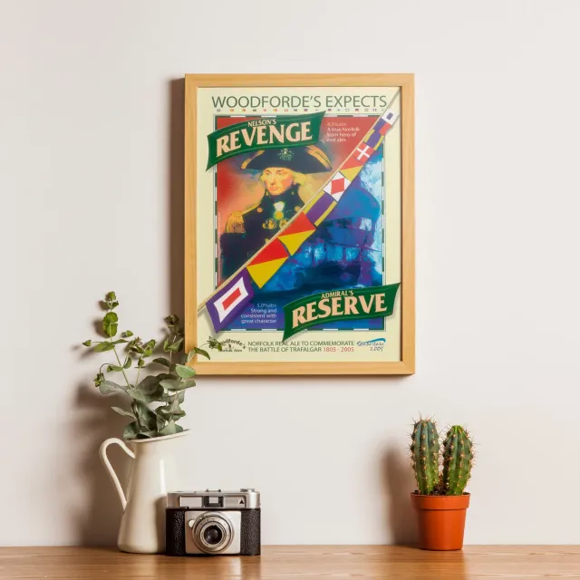 Woodforde's Admiral's Nelson's poster birra A3 storico