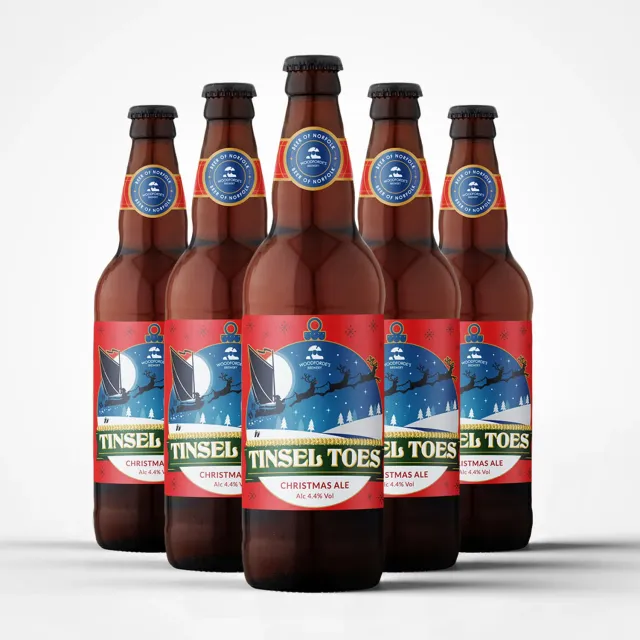 Woodforde's Tinsel Toes birra ruby ale 8x500ml natalizia