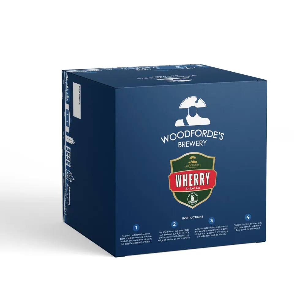 Woodforde's Wherry beer box birra 18 pinte ambrata 3,8%