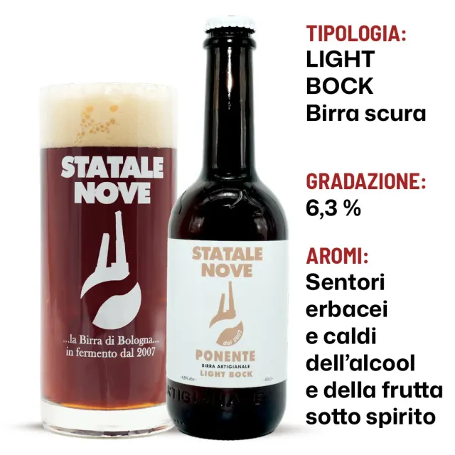 StataleNove Ponente birra scura light bock 6,3%