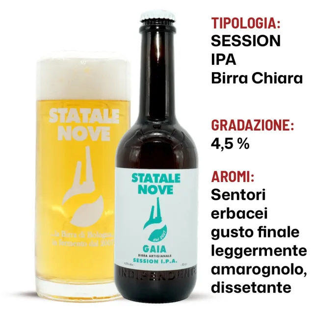 StataleNove Gaia birra chiara session ipa 50 cl 4,5%