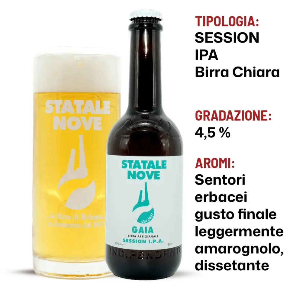 StataleNove Gaia birra chiara session ipa 50 cl 4,5%