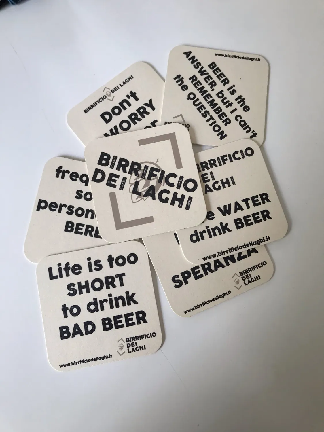 Birrificio dei Laghi sottobicchieri Limited Edition set 7 pezzi