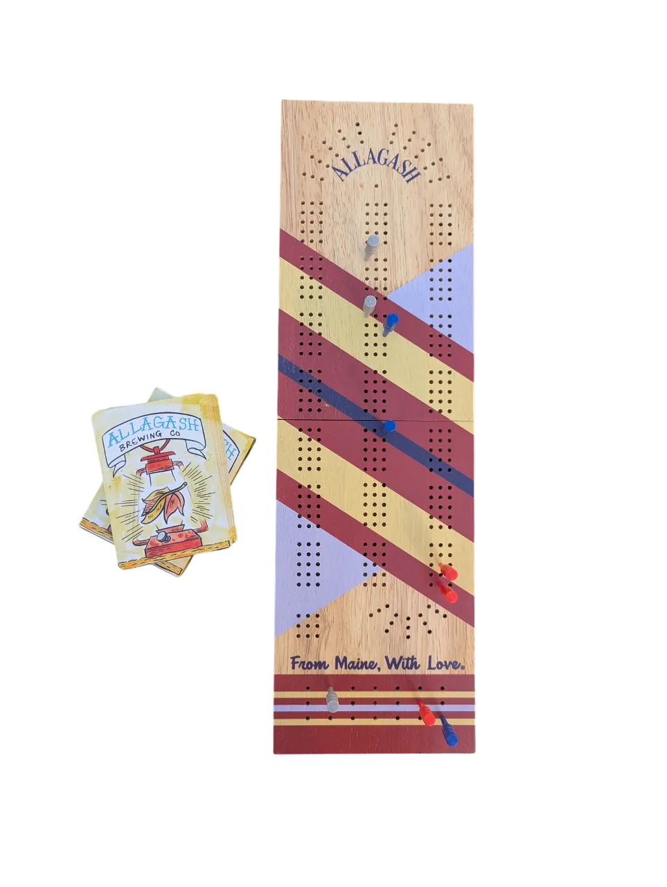 Allagash Cribbage Board gioco da tavolo in legno