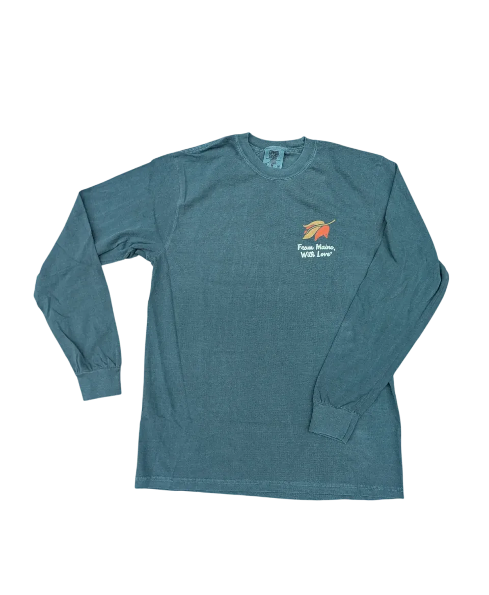 Allagash Retro Long Sleeve maglia blu spruce