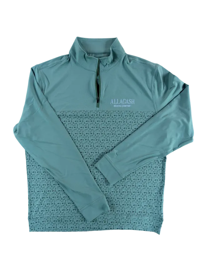 Allagash Quarter Zip felpa mezza zip cotone