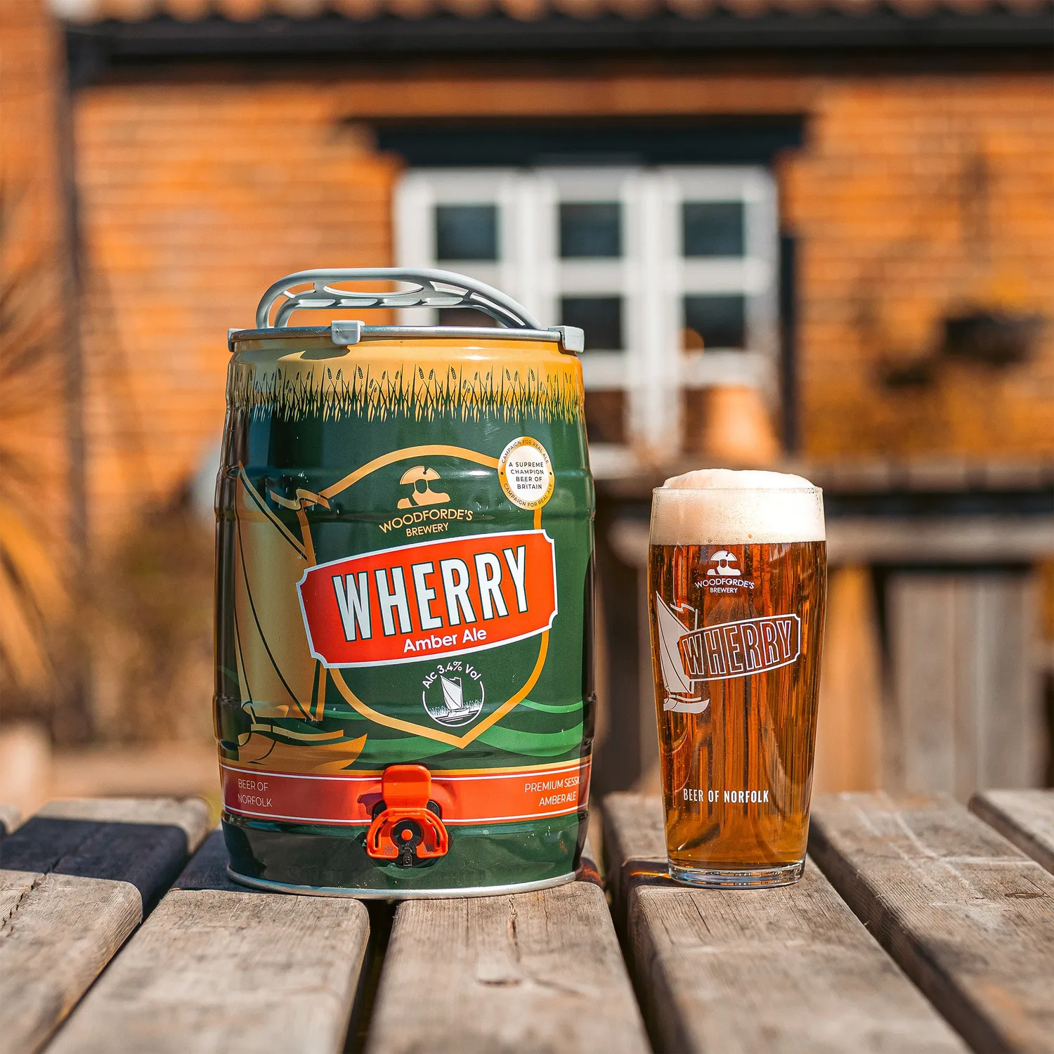 Woodforde's Wherry fustino birra amber ale 5L 3,8%