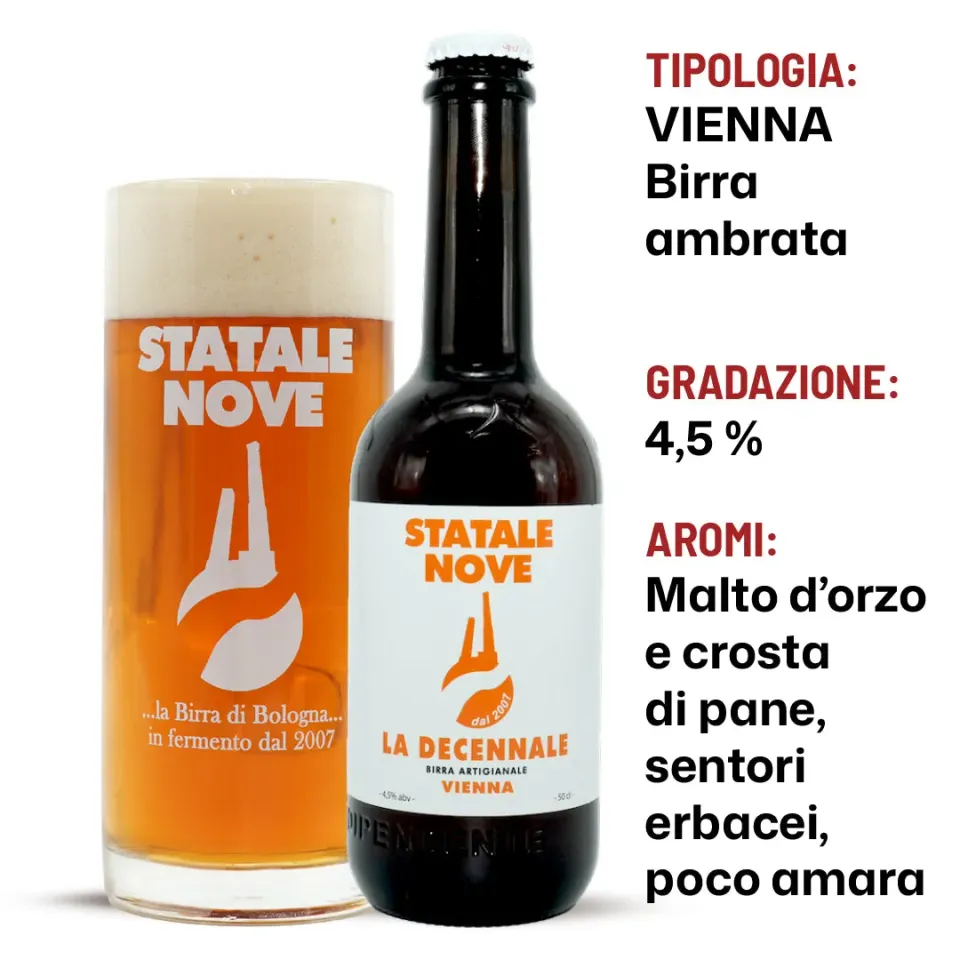 StataleNove La Decennale birra ambrata 50 cl Vienna