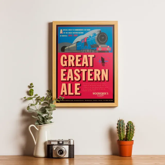Woodforde's Great Eastern poster birrificio vintage A3