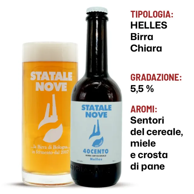 StataleNove 40Cento Birra Chiara 50 cl Helles