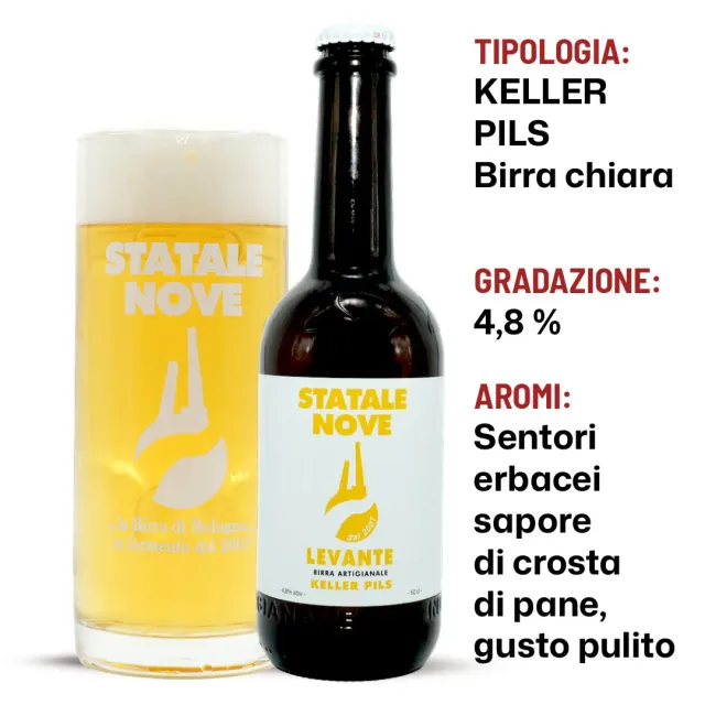 StataleNove Levante Birra Chiara 50 cl Keller Pils