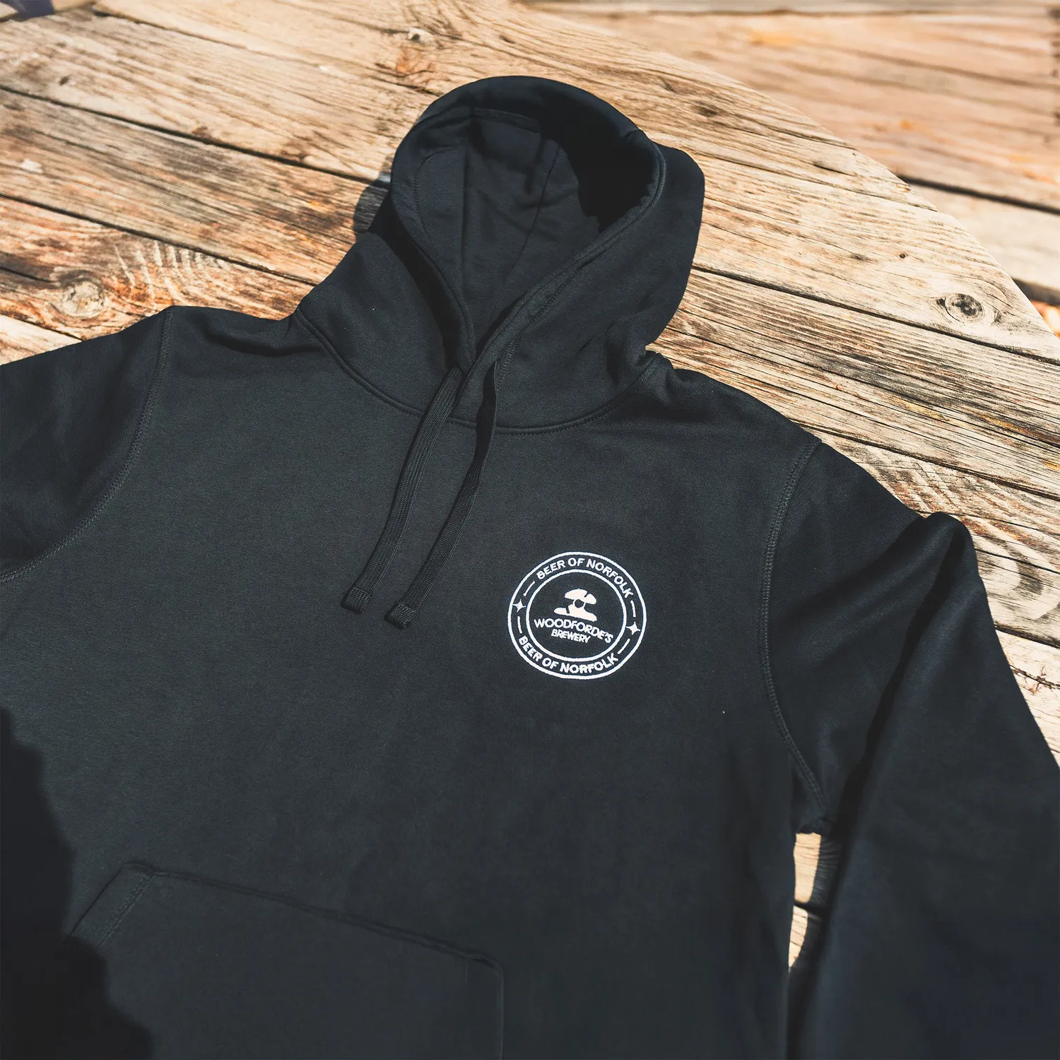 Woodforde's Brewery felpa cotone bio nera unisex