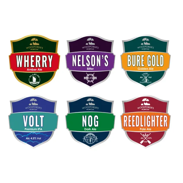 Woodforde's Wherry placca spillatore birra 13x15cm originale