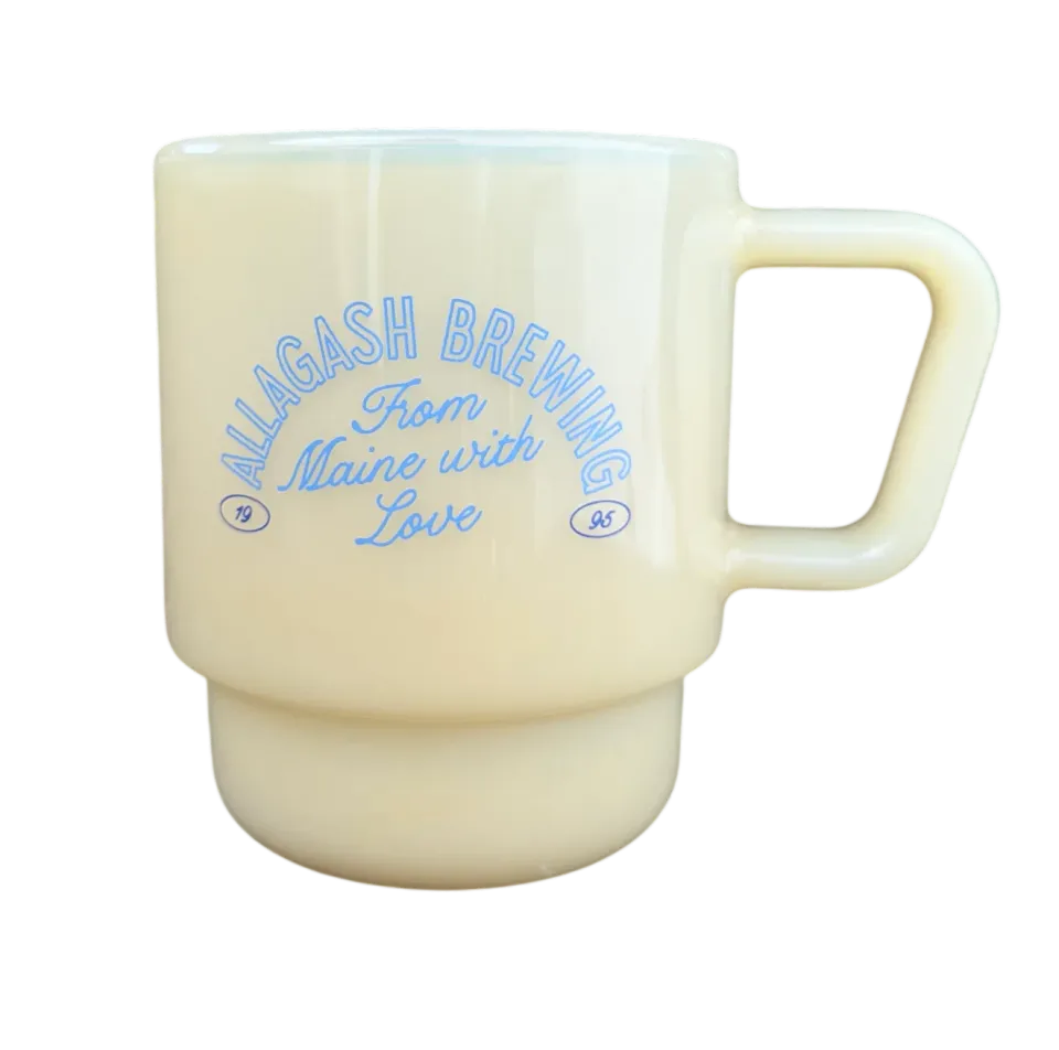 Allagash Created Co. Milk Glass mug vetro bianco